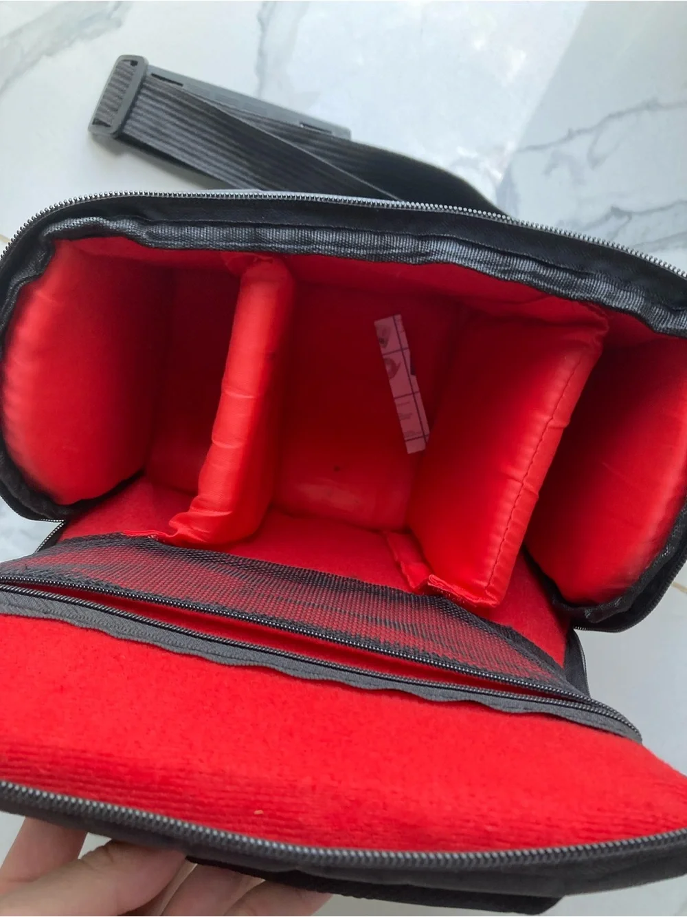 Canon Black Camera Carry Bag with Red Trim